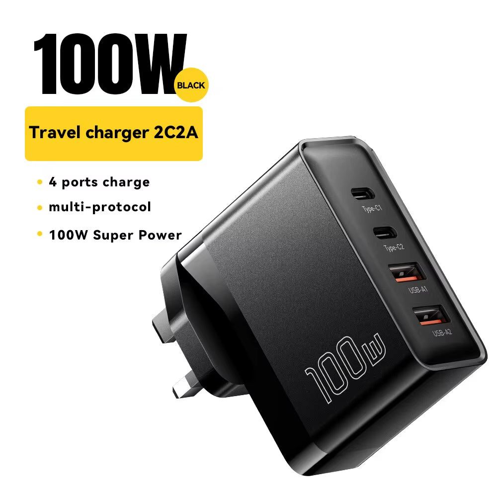 Essager 100 W Gan USB Typ C Caricabatterie PD QC Schnellladung 4.0 3.0 Typ C Ricarica Rapida Pro Iphone 14 13 12 Xiaomi Macbook