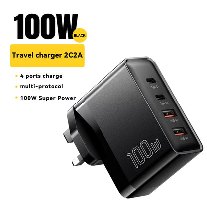 Essager 100 W Gan USB Typ C Caricabatterie PD QC Schnellladung 4.0 3.0 Typ C Ricarica Rapida Pro Iphone 14 13 12 Xiaomi Macbook