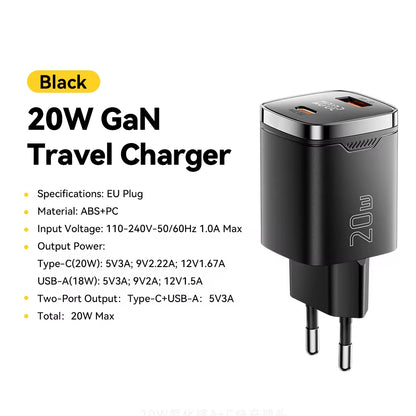 Essager 33 W Gan USB Typ C Ladegerät Digitalanzeige PD Schnellladung Für Iphone 16 15 14 Pro Max Ipad Mini 6 Xiaomi Samsung S22