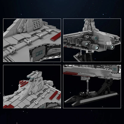 Mould King 21074 Star Plan Building Block The MOC Republic Attack Cruiser Model Assembly Star Fighter Toys Kids Christmas Gift