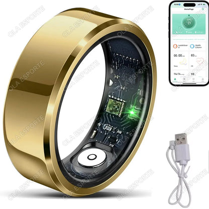 2025 Smart Ring Blutdruck Herzfrequenz Schlafüberwachung Smartring IP68 & 5ATM Wasserdichter Multisportmodus Smartring Mann Frauen