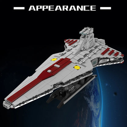 Mould King 21074 Star Plan Building Block The MOC Republic Attack Cruiser Model Assembly Star Fighter Toys Kids Christmas Gift