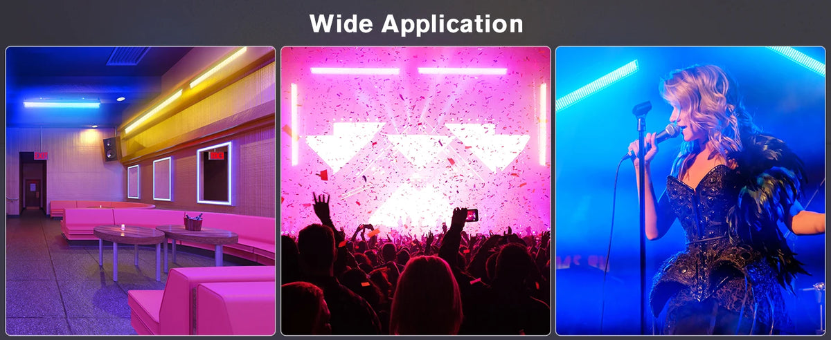 Yiflamefly 1/2/4Pcs 120W RGB 666LED Splicable Wall Washer Light 254Dynamic Show Strobe Stage Light Bar For Wedding Party KTV Bar